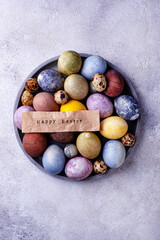 Easter eggs paint with natural dye