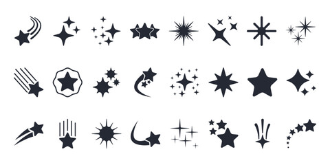 Set of stars icon logo vector illustration. star pack symbol template for graphic and web design collection