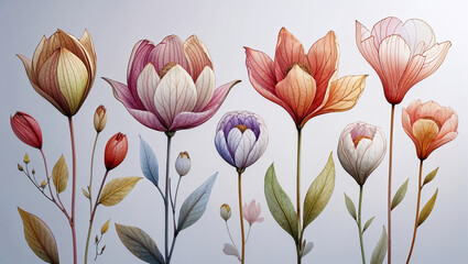 pink lotus flower on white background