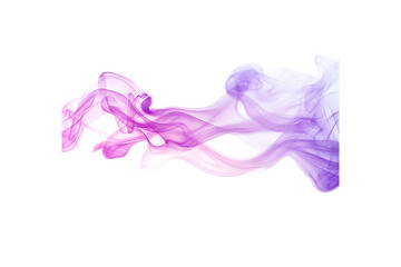 Fototapeta premium Colorful Purple and Pink Smoke Wave - Transparent Background