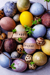 Easter eggs paint with natural dye