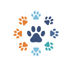  Pets Leg Impression Icon for Animal Tracks and Footprints