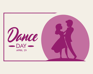 Celebrate International Dance Day on April 29th with this elegant couple silhouette.
