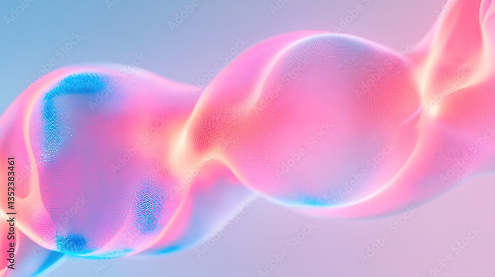Poster colorful abstract waves of light creating a mesmerizing visual experience