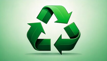 Obraz premium Recycling symbol in green