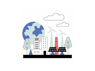 Obraz premium Simple color full vector design and White background Graphic for World Environment Day. A bold, stylized graphic celebrating World Environment Day. 5th June. World Environment Day. Minimalist World En