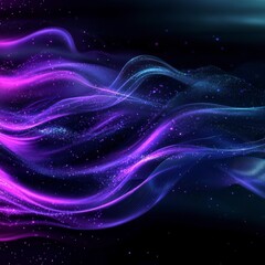 Vibrant Abstract Digital Artwork with Slow Movement Waves