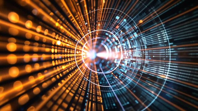 Technologische Lichtspirale mit Tiefe