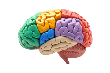 Human brain isolated on transparent png. cllipping  path. 