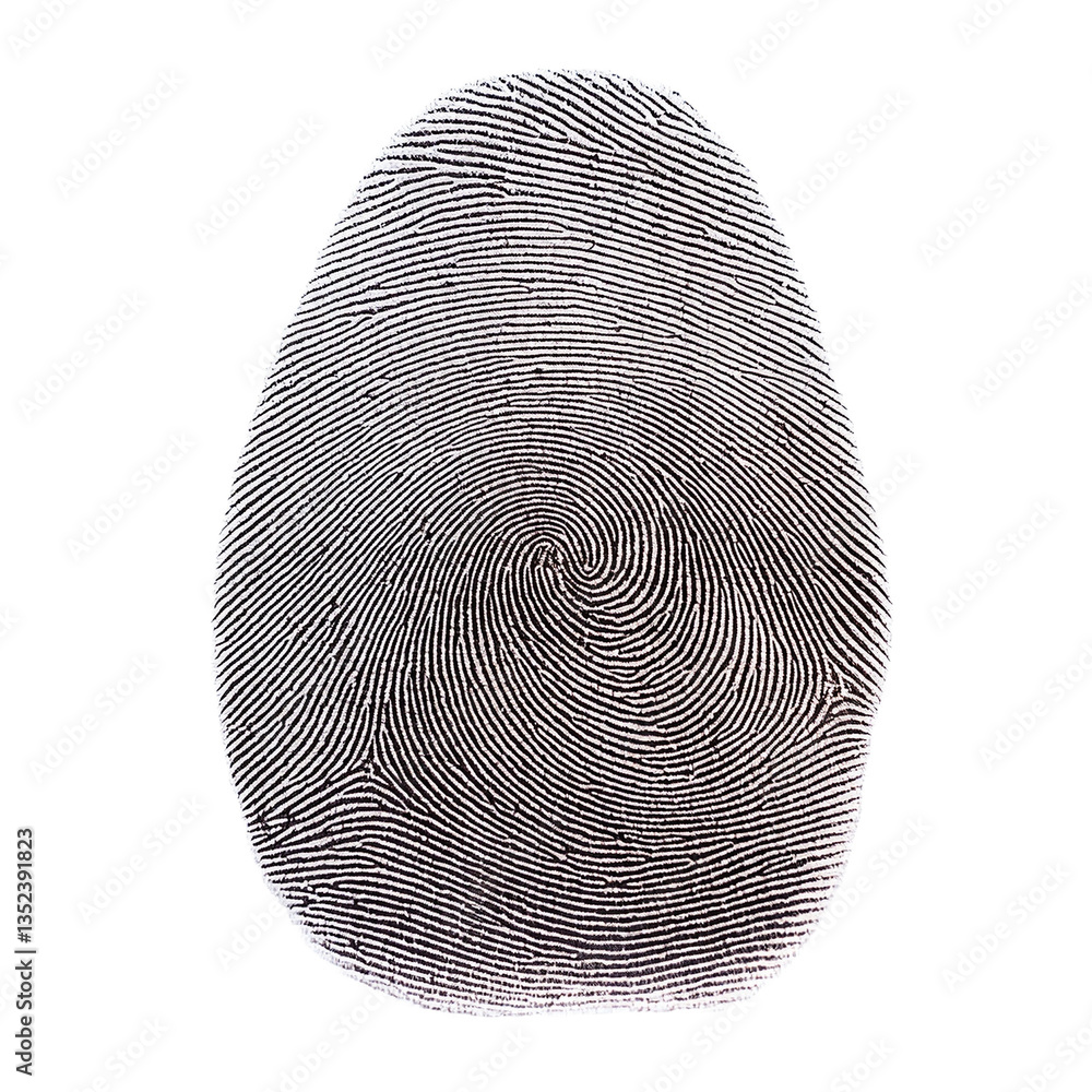Poster close-up shot of a unique fingerprint, revealing intricate patterns and ridges. the image highlights