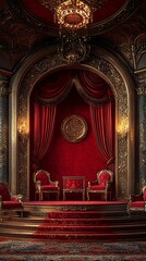 Elegant regal event throne room decor high resolution picture
