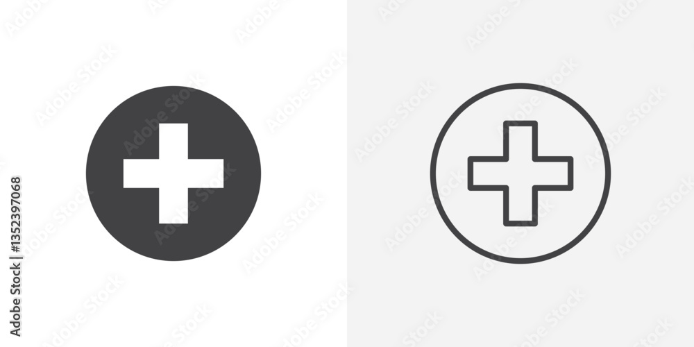 Poster add icon set. vectors for apps and website designs