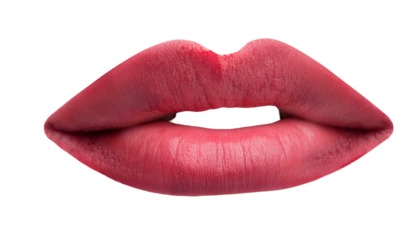 a close-up shot of a pair of full, luscious lips, painted in a bold, vibrant color. The lips are perfectly shaped and create a captivating look
