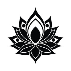 black and white flower