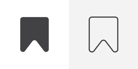 Bookmark Icon set. vectors for apps and website designs