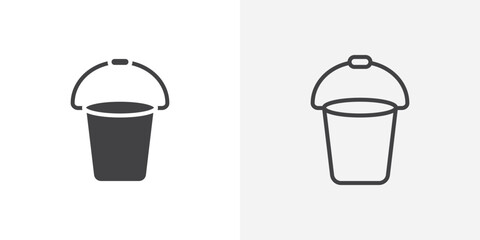 Bucket Icon set. vectors for apps and website designs