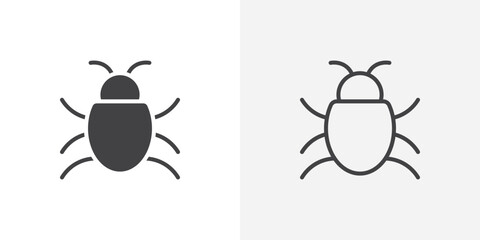 Bug Icon set. vectors for apps and website designs