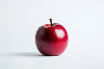 a red apple on a white background 