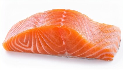 a close-up shot of a vibrant raw salmon fillet showcasing its texture and color