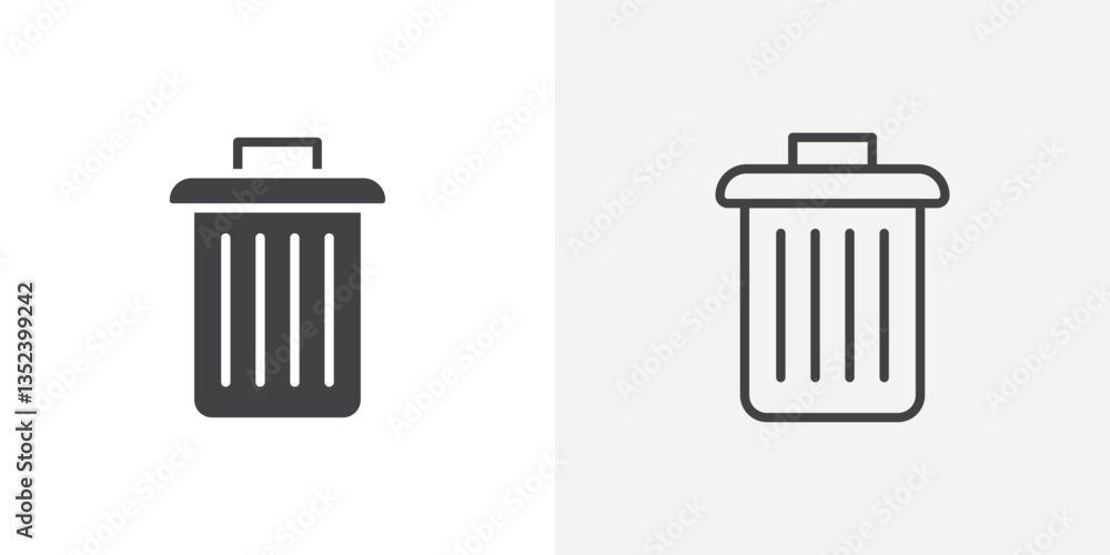 Poster delete icon set. vectors for apps and website designs