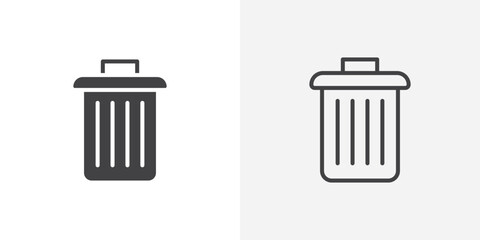 Delete Icon set. vectors for apps and website designs