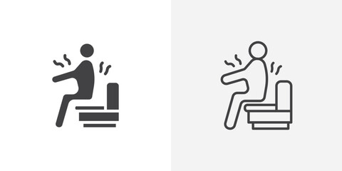 Diarrhea Icon set. vectors for apps and website designs