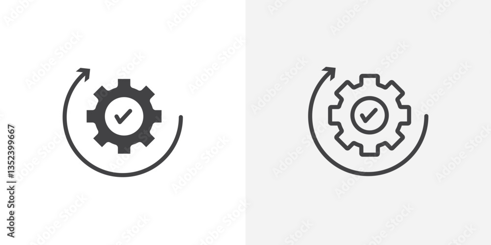Poster efficiency icon set. vectors for apps and website designs