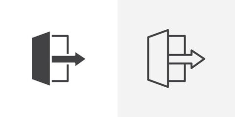 Exit Icon set. vectors for apps and website designs