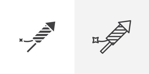 Fireworks rocket sign set. vectors for apps and website designs