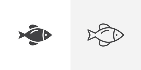 Fish Icon set. vectors for apps and website designs