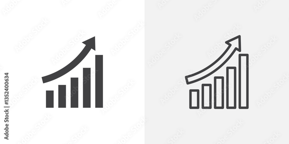 Poster graph icon set. vectors for apps and website designs