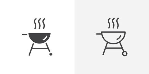 Grill Icon set. vectors for apps and website designs