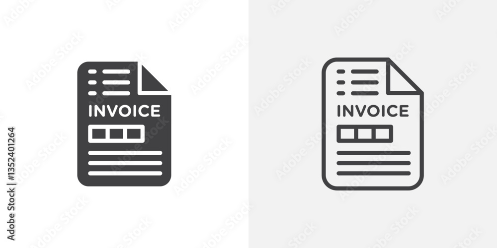 Poster invoice icon set. vectors for apps and website designs