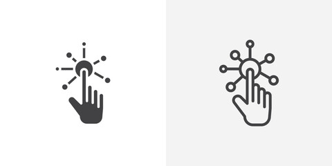 Interaction Icon set. vectors for apps and website designs