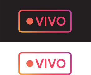 Ilustración de EN VIVO estilo Instagram en colores, editable en Illustrator