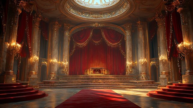 Glamorous palace room for luxury gala high resolution picture
