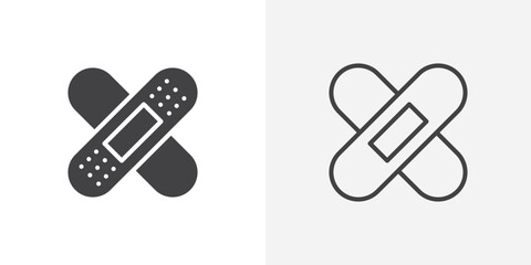 Medical patch Icon set. vectors for apps and website designs