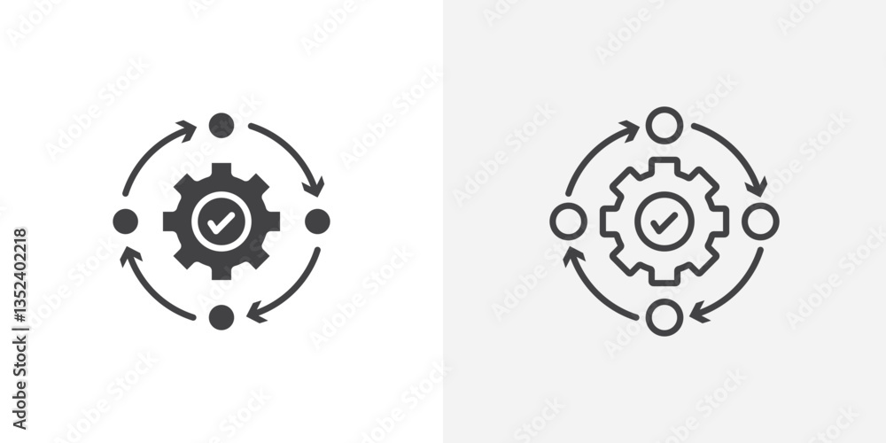 Poster methodology icon set. vectors for apps and website designs