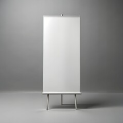 Blank mockup of Retractable Roller Banner Pop up. Trade show Exhibition Isolated background. For Marketing and Promotional Presentation Templates