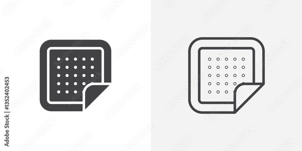 Poster nicotine patch icon set. vectors for apps and website designs