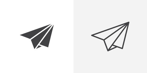 Paper plane Icon set. vectors for apps and website designs