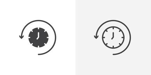 Past time Icon set. vectors for apps and website designs