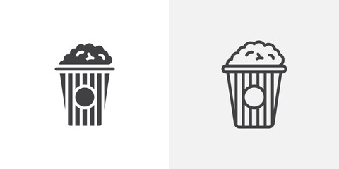 Popcorn Icon set. vectors for apps and website designs