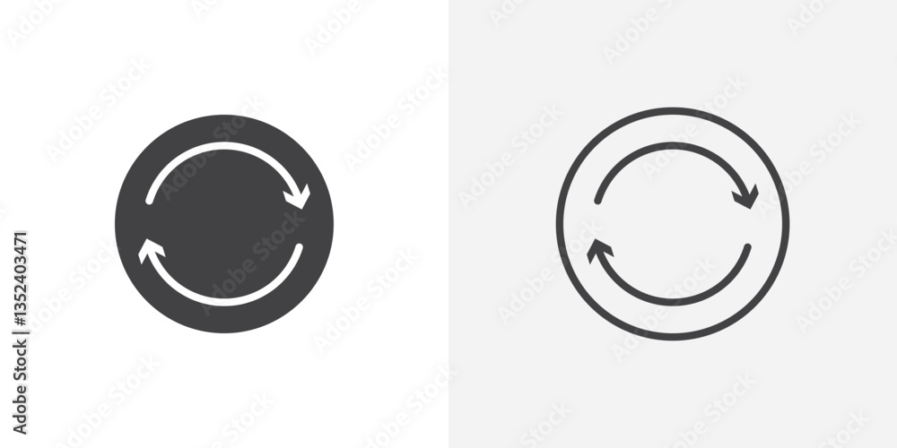 Poster refresh icon set. vectors for apps and website designs