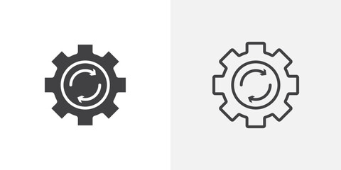 Recovery gear Icon set. vectors for apps and website designs