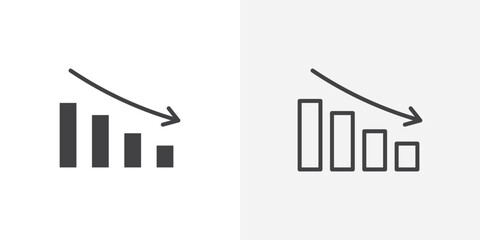 Reduction chart Icon set. vectors for apps and website designs © Creatives