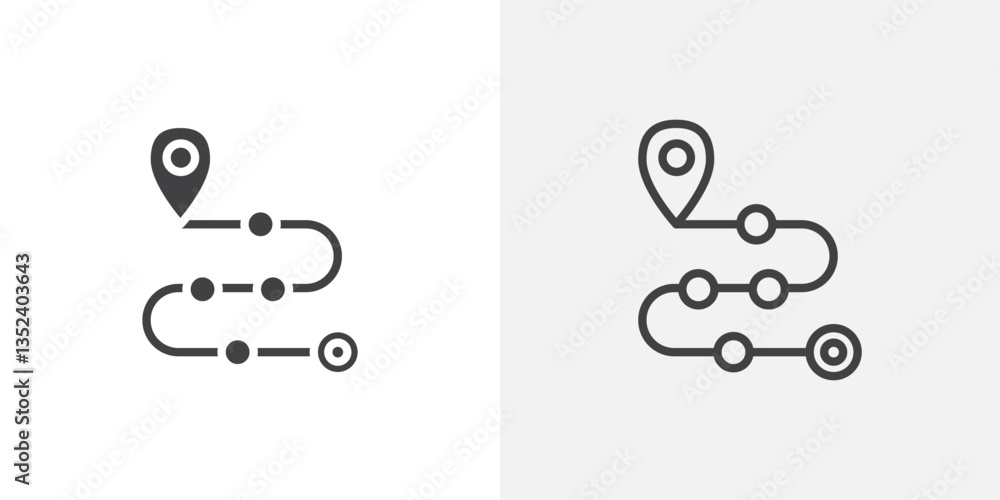 Poster roadmap icon set. vectors for apps and website designs