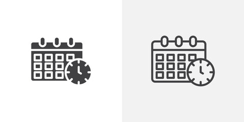 Schedule Icon set. vectors for apps and website designs