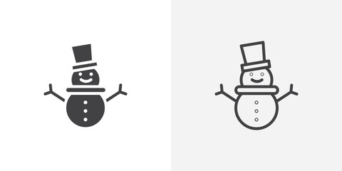 Snowman Icon set. vectors for apps and website designs