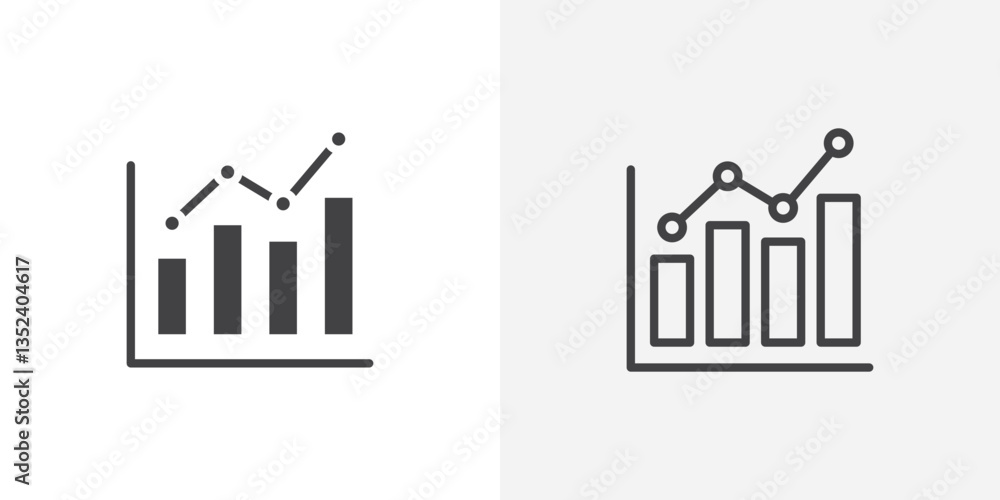 Poster statistics icon set. vectors for apps and website designs